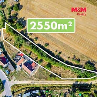Prodej stavební parcely 2550 m² Vícenice, Vícenice, okres Třebíč