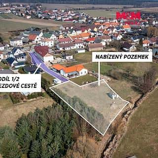 Prodej stavební parcely 1640 m² Volduchy, Volduchy, okres Rokycany