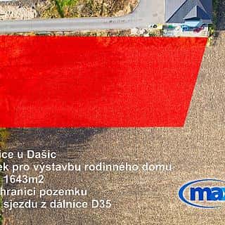Prodej stavební parcely 1575 m² Dašice, Dašice, okres Pardubice