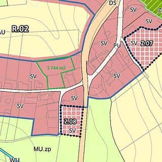 Prodej stavební parcely 3744 m² Borovnice, Borovnice, okres Rychnov nad Kněžnou