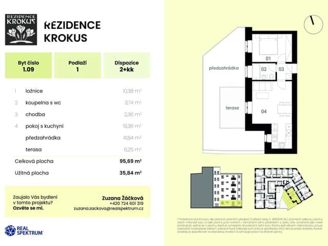 Prodej bytu 2+kk 36 m2, Kuldova, Brno – Zábrdovice, okres Brno-město