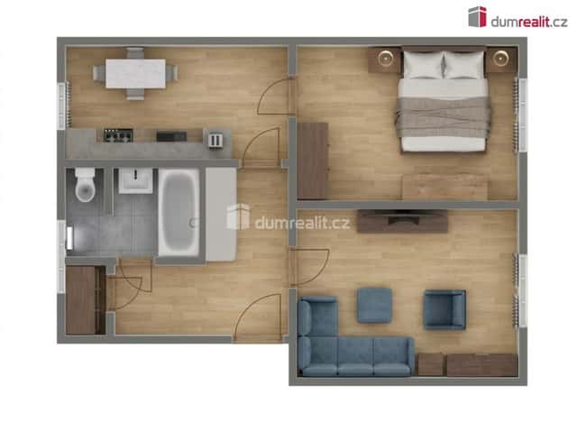 Prodej bytu 2+1 56 m2, Jiřího Wolkera, Rožnov pod Radhoštěm, okres Vsetín