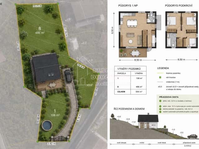 Prodej pozemku 594 m2, Hradiště, Klášterec nad Ohří – Hradiště, okres Chomutov