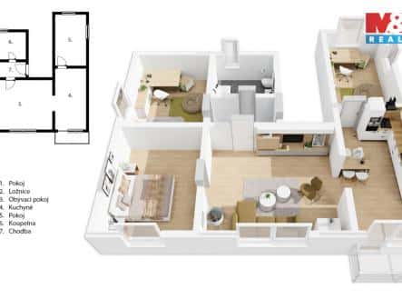 Prodej bytu, 4+kk, 95 m², V ořeší, Praha 6 – Suchdol