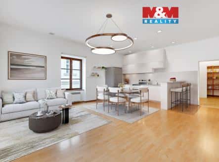 Prodej bytu, 2+kk, 61 m², Tyršovo náměstí, Hostomice, okres Beroun