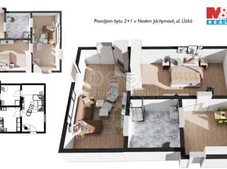 Pronájem bytu, 2+1, 62 m², Úzká, Nový Jáchymov, okres Beroun