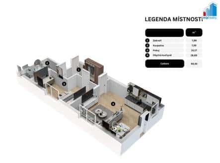 Prodej bytu, 2+kk, 59 m², Plzeňská, Chotěšov, okres Plzeň-jih