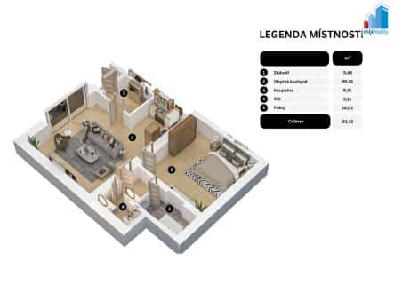 Prodej bytu, 2+kk, 83 m², Plzeňská, Chotěšov, okres Plzeň-jih