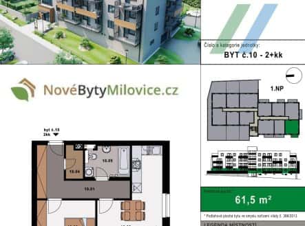 Prodej bytu, 2+kk, 63 m², Sportovní, Milovice – Mladá, okres Nymburk