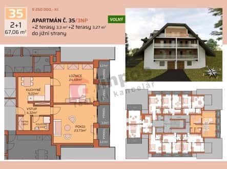 Prodej bytu, 2+1, 67 m², Štěpanická Lhota, Benecko, okres Semily