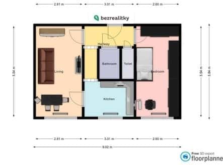 Prodej bytu, 2+1, 51 m², Malovická, Praha 4 – Záběhlice