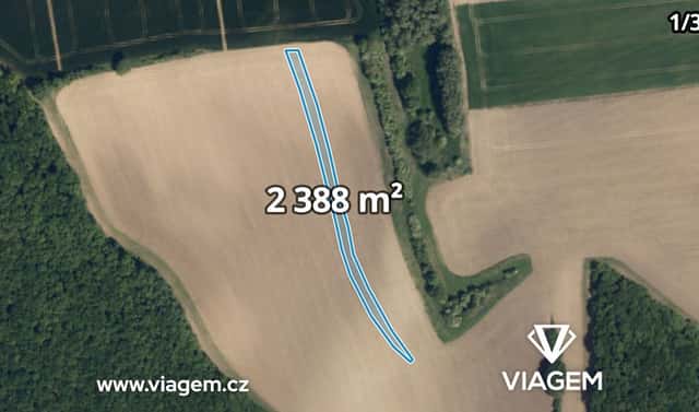 Prodej pole 973 m², Strážovice, okres Hodonín