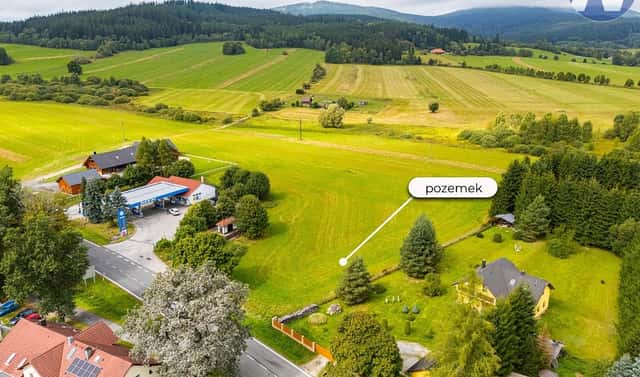 Prodej stavebního pozemku 1 768 m², Volary, okres Prachatice