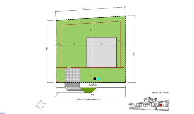 Prodej stavebního pozemku 706 m², Choťánky, okres Nymburk