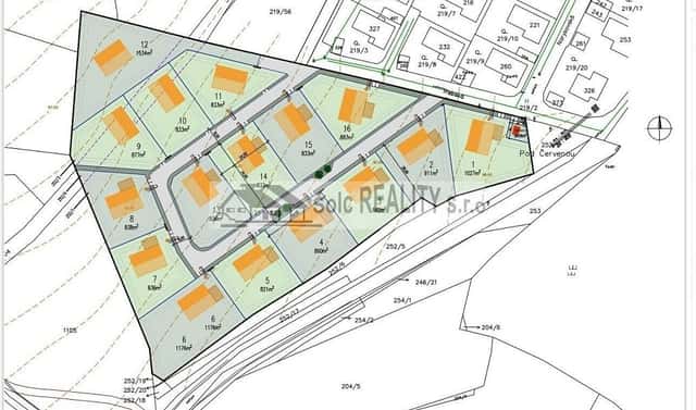 Prodej stavebního pozemku 17 216 m², Narysov, okres Příbram