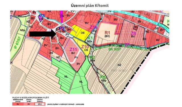Prodej stavebního pozemku 455 m², Křtomil, okres Přerov