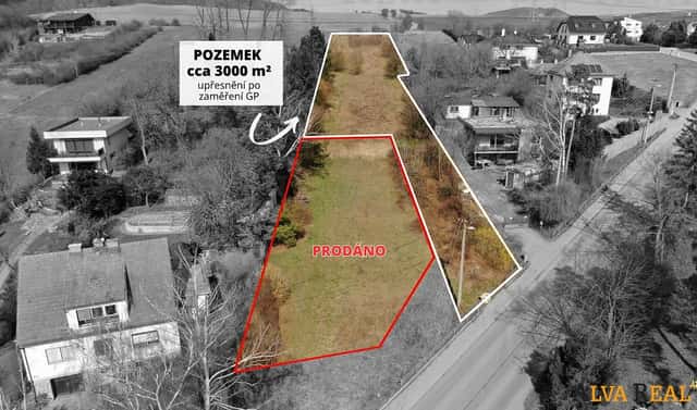Prodej stavebního pozemku 3 000 m², Tišnovská, Veverská Bítýška, okres Brno-venkov