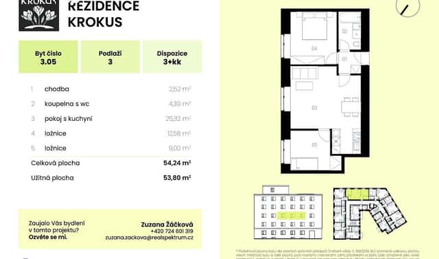 Prodej bytu 3+kk 54 m², Kuldova, Brno – Zábrdovice, okres Brno-město