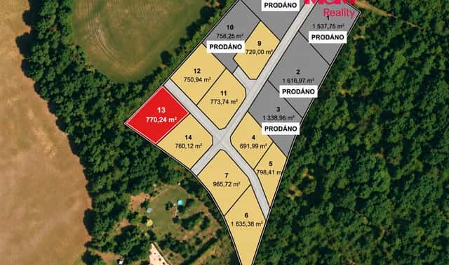 Prodej stavebního pozemku 770 m², Líšťany, okres Plzeň-sever