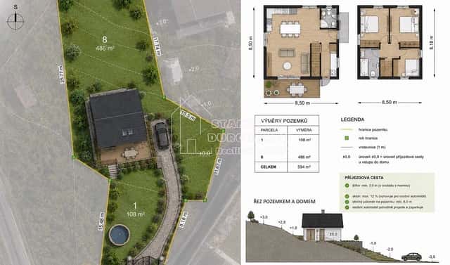 Prodej stavebního pozemku 594 m², Klášterec nad Ohří – Hradiště, okres Chomutov