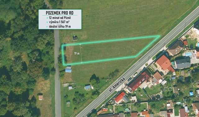 Prodej stavebního pozemku 1 567 m², Třemošná, okres Plzeň-sever