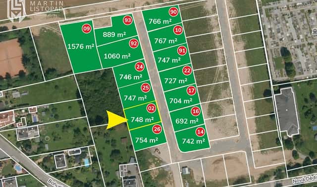 Prodej stavebního pozemku 748 m², Nová dědina, Bludov, okres Šumperk