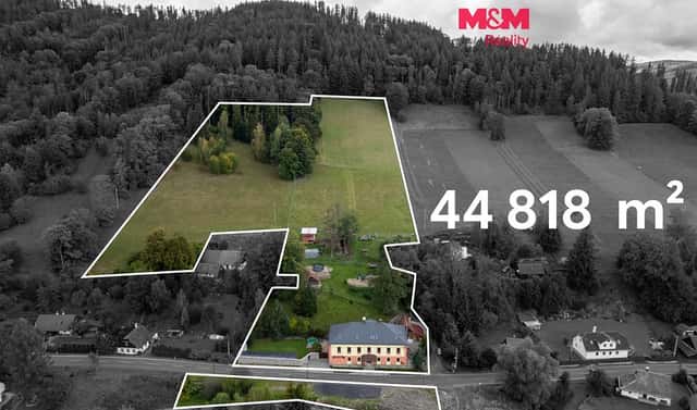 Prodej domu 550 m² s pozemkem 44 818 m², Holčovice – Spálené, okres Bruntál