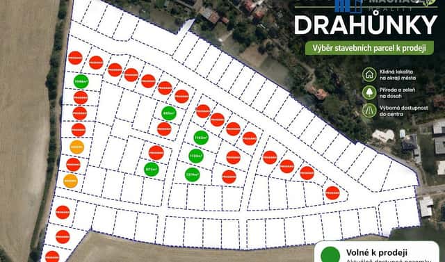 Prodej stavebního pozemku 871 m², Švermova, Dubí – Drahůnky, okres Teplice