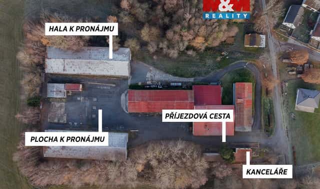 Pronájem skladovacích prostor 1 000 m², Tisová – Hlinné, okres Tachov