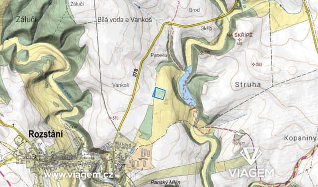 Prodej pole 1 454 m², Rozstání, okres Prostějov