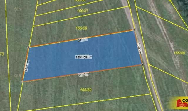 Prodej pole 1 032 m², Velenov, okres Blansko