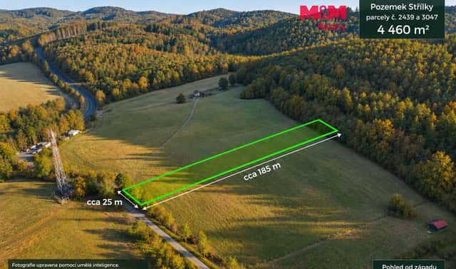 Prodej stavebního pozemku 4 460 m², Střílky, okres Kroměříž