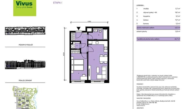 Prodej bytu 2+kk 46 m², Modřanská, Praha 4