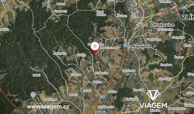 Prodej louky 3 479 m², Kudlovice, okres Uherské Hradiště