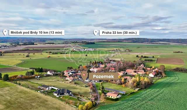 Prodej stavebního pozemku 859 m², Malá Hraštice, okres Příbram