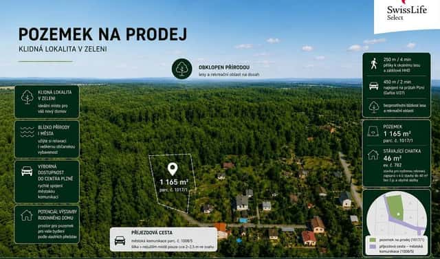 Prodej stavebního pozemku 1 165 m², Výsluní, Plzeň – Litice, okres Plzeň-město