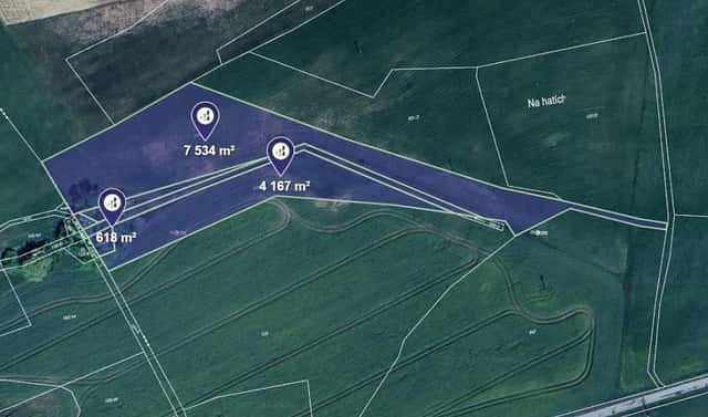 Prodej pole 12 319 m², Hracholusky, okres Rakovník