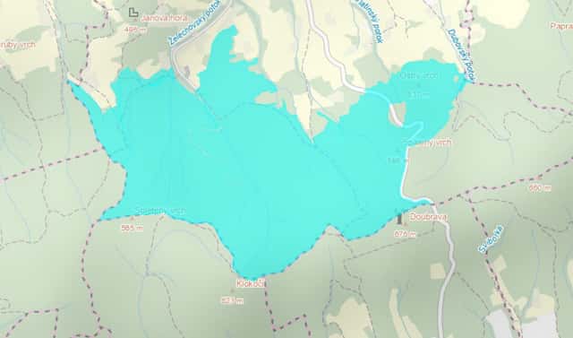 Prodej lesa 13 612 m², Vizovice, okres Zlín