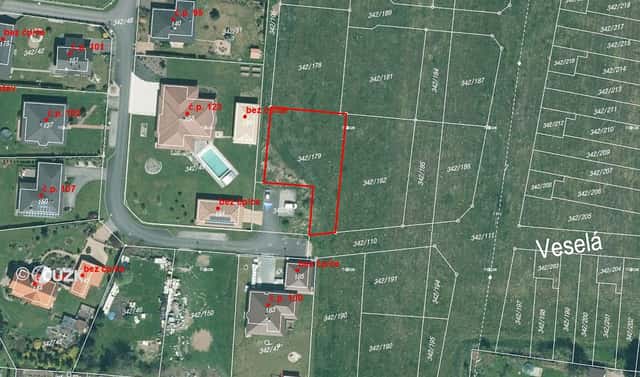 Prodej stavebního pozemku 845 m², Veselá, okres Rokycany