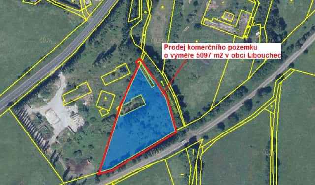 Prodej komerčního pozemku 5 093 m², Libouchec, okres Ústí nad Labem