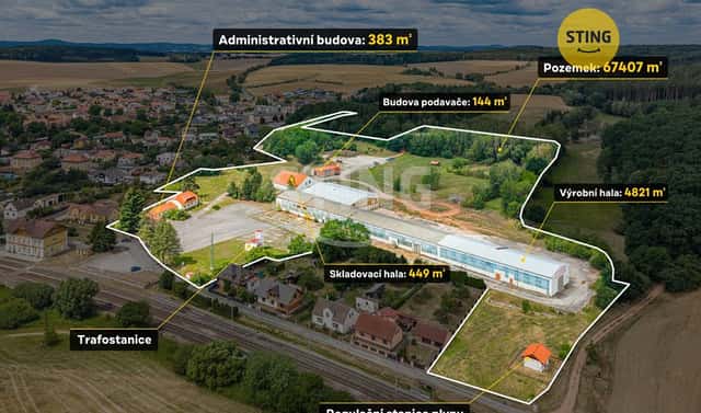 Prodej skladovacích prostor 5 979 m², Nádražní, Blížejov, okres Domažlice