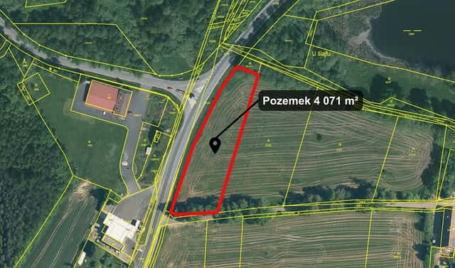 Prodej komerčního pozemku 4 071 m², Domažlice – Havlovice