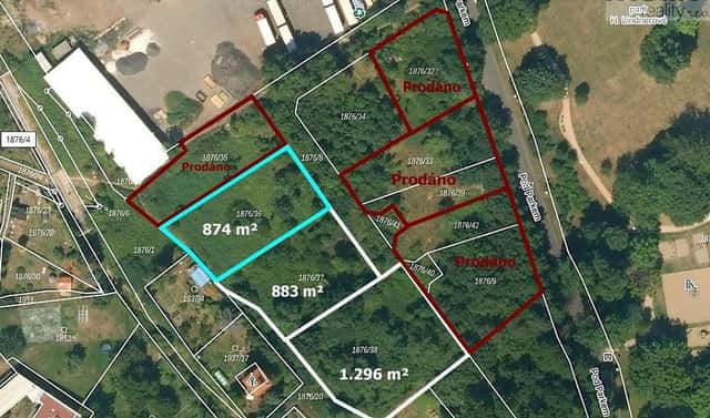 Prodej stavebního pozemku 874 m², Prokopská, Krupka, okres Teplice