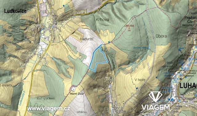 Prodej pole 9 888 m², Luhačovice, okres Zlín