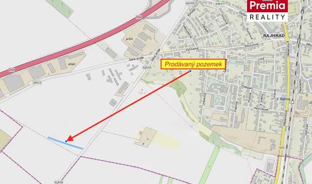 Prodej pole 2 651 m², Rajhrad, okres Brno-venkov