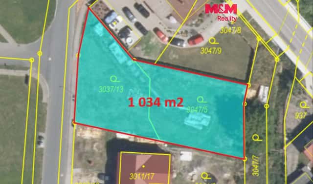 Prodej stavebního pozemku 1 034 m², Městec Králové, okres Nymburk