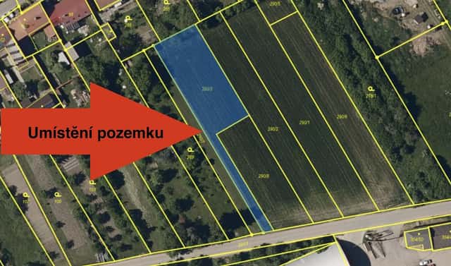 Prodej stavebního pozemku 1 220 m², Kroměříž – Bílany