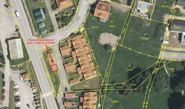 NA PRODEJ - Venkovní parkovací stání ve Frymburku, 22 m2, Frymburk, okres Český Krumlov