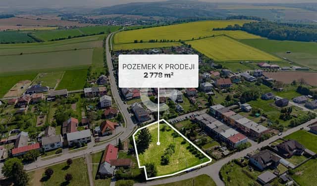 Prodej stavebního pozemku 2 778 m², Machová, okres Zlín