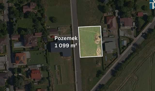 Prodej stavebního pozemku 1 099 m², Zvolská, Ohrobec, okres Praha-západ
